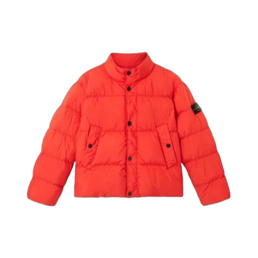Logo Patch High Neck Puffer Jacket