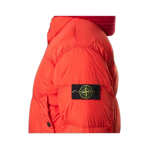 Logo Patch High Neck Puffer Jacket