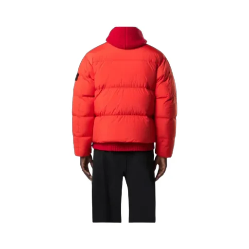Logo Patch High Neck Puffer Jacket