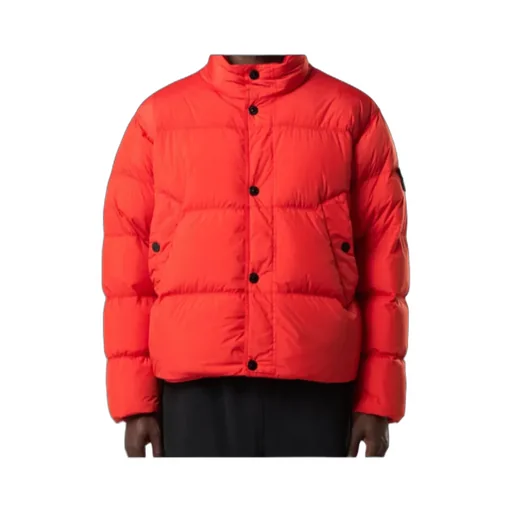 Logo Patch High Neck Puffer Jacket