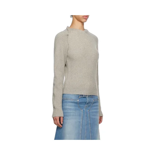Ribbed Knitted Long Sleeved Jumper