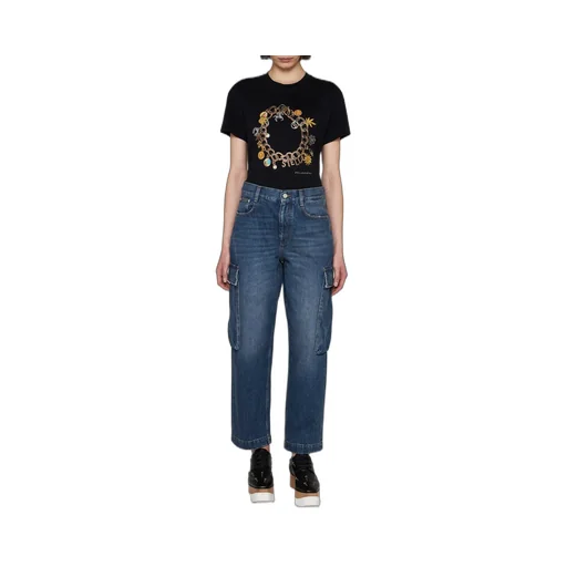 High-Waisted Cropped Leg Jeans