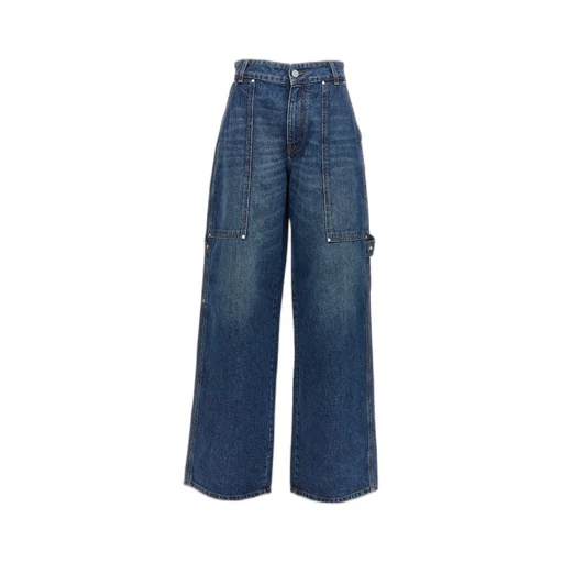 Wide-Leg Cargo Jeans