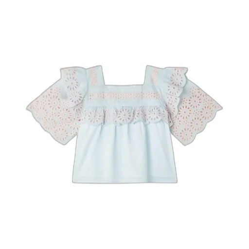 Embroidered Square Neck Top