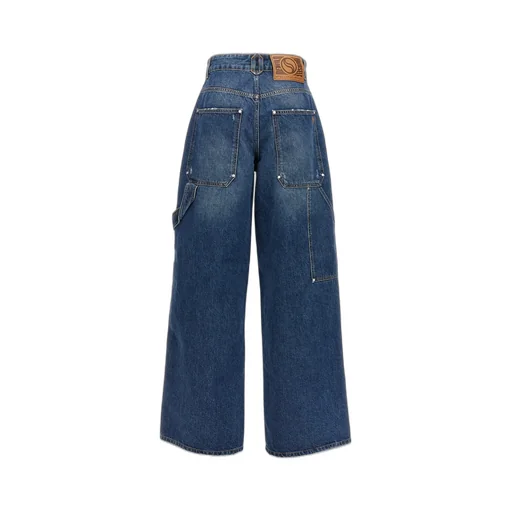 Wide-Leg Cargo Jeans