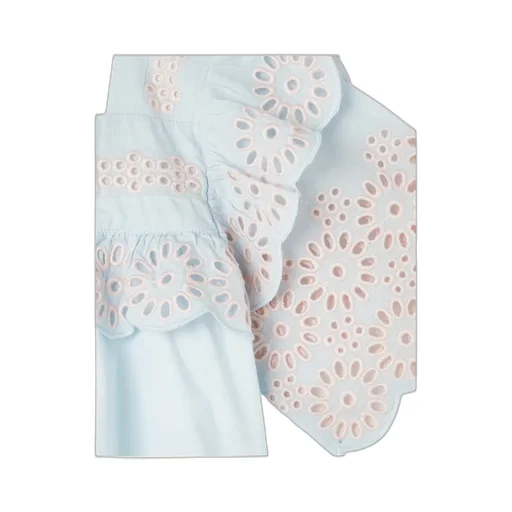 Embroidered Square Neck Top
