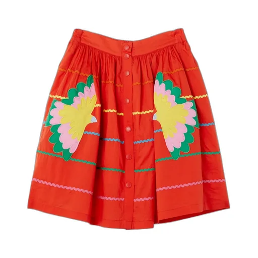 Embroidered Flared Skirt