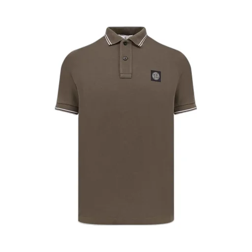 Logo Patch Buttoned Polo Shirt