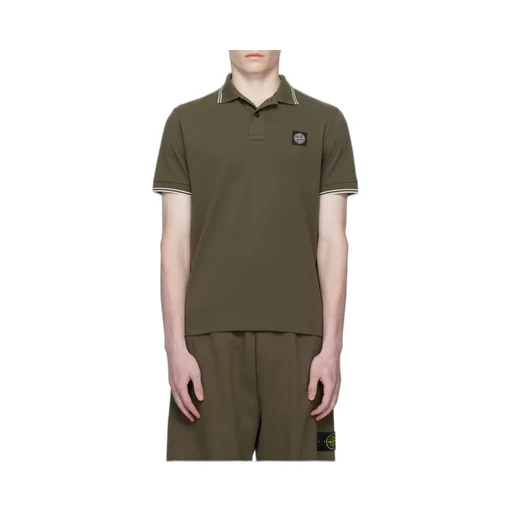 Logo Patch Buttoned Polo Shirt