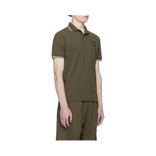 Logo Patch Buttoned Polo Shirt