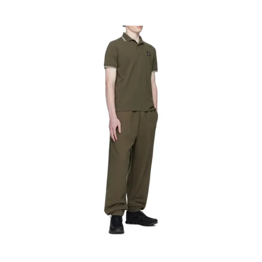 Logo Patch Buttoned Polo Shirt