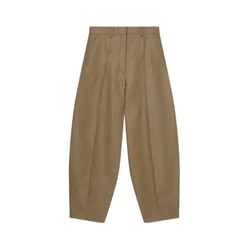 Wide-Leg Pleated Chino Trousers