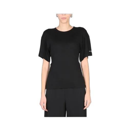 Chain-Detailed Crewneck T-Shirt
