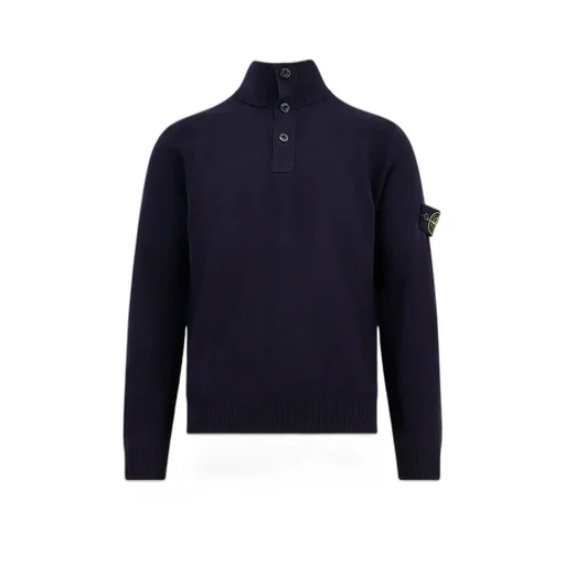 Half-Button Knitted Jumper