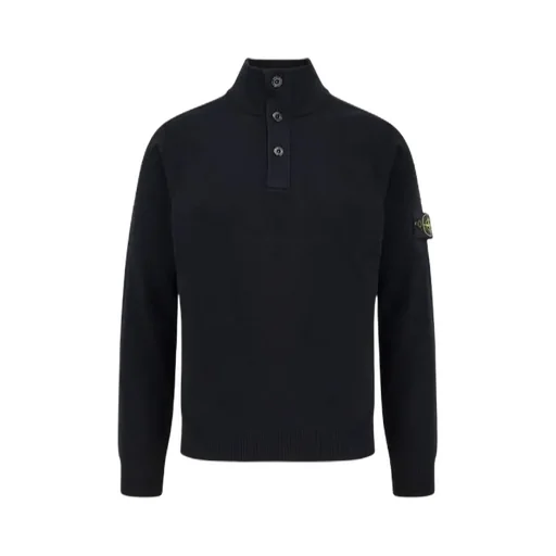 Half-Button Knitted Jumper