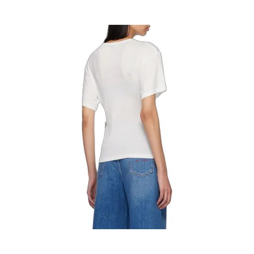 Chain-Detailed Crewneck T-Shirt