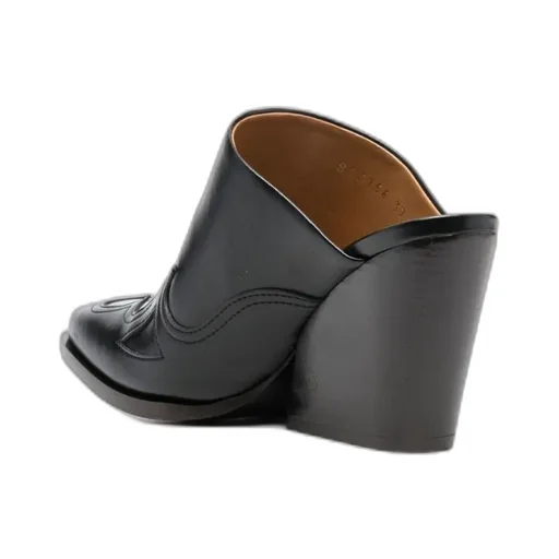 Square-Toe Slip-On Mules