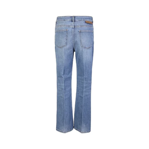 Logo Patch Flared Jeans