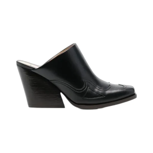 Square-Toe Slip-On Mules