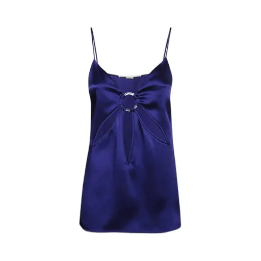Cut-Out Detailed Sleeveless Satin Vest
