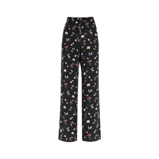 Straight Wide-Leg Pants