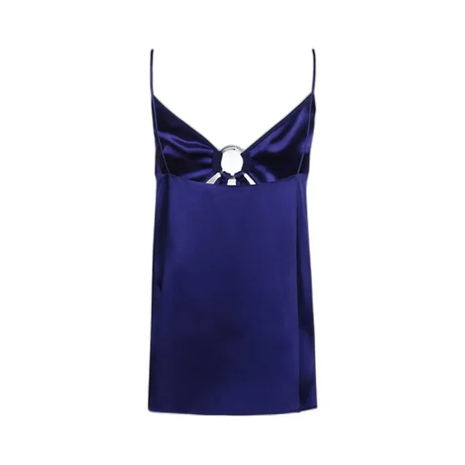 Cut-Out Detailed Sleeveless Satin Vest