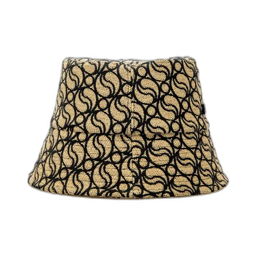 S Wave Woven Straw Logo-Patch Bucket Hat