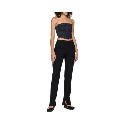 Split Cuff Straight Leg Trousers