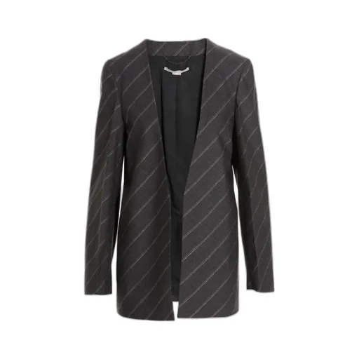 Logo-Printed Striped Blazer