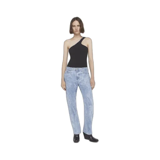 Crystal-Trim One-Shoulder Top