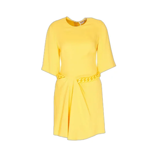Chain-Linked Crewneck Mini Dress