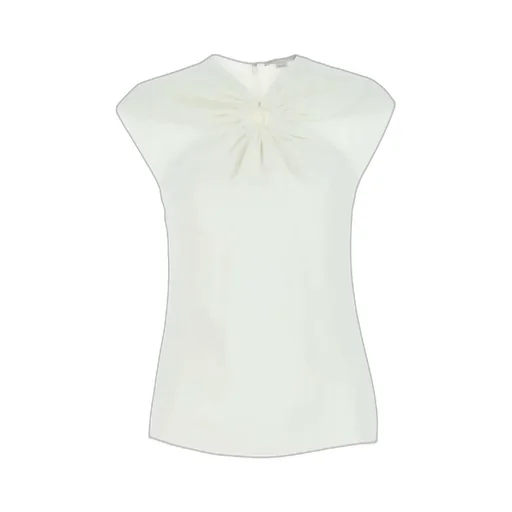 Petal Crochet Compact Crepe Shirt