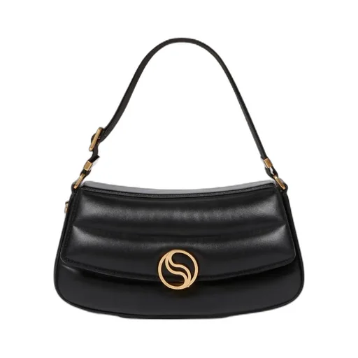 S-Wave Logo Plaque Foldover Shoulder Bag