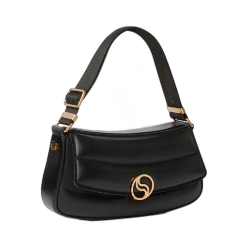 S-Wave Logo Plaque Foldover Shoulder Bag