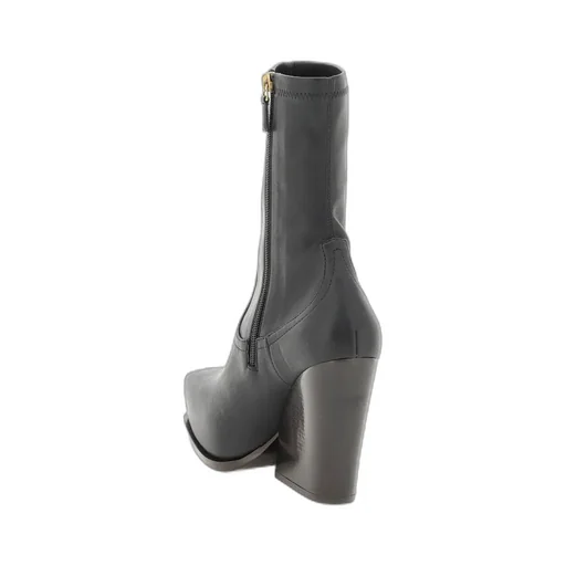Side Zipped Cowboy Stretch Ankle Boots