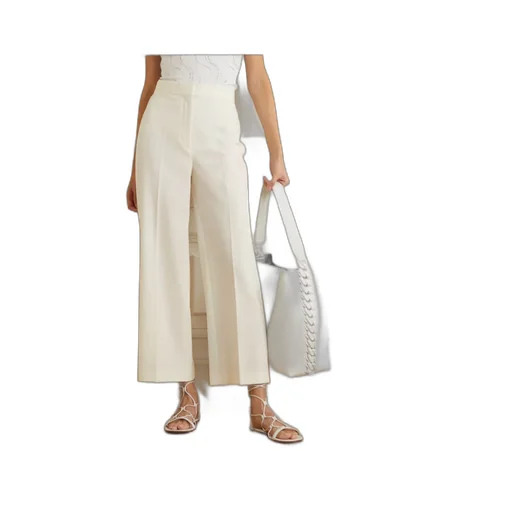 Wide-Leg Cropped Trousers
