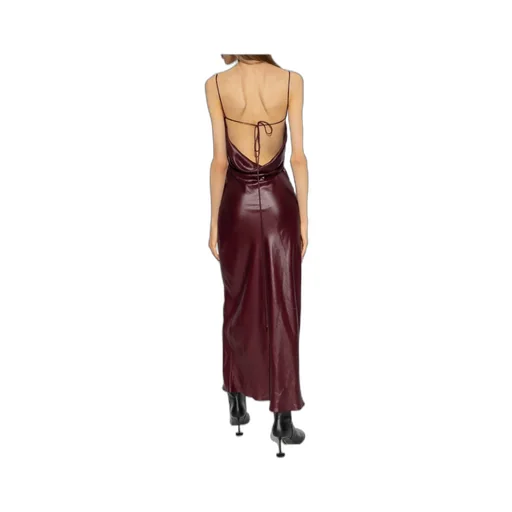 Backless Square-Neck Midi Dress