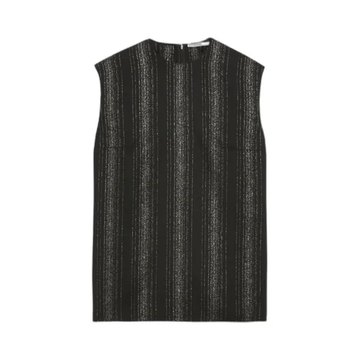 Lurex Striped Crewneck Blouse