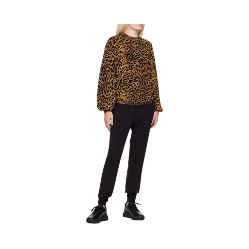 Logo Leopard Print Knitted Pullover