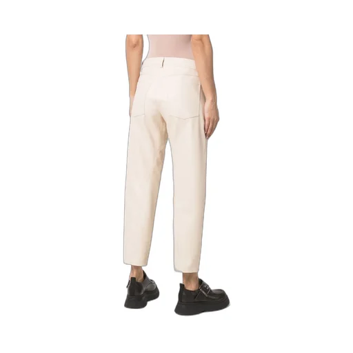 Contrast Stitched Cropped Trousers