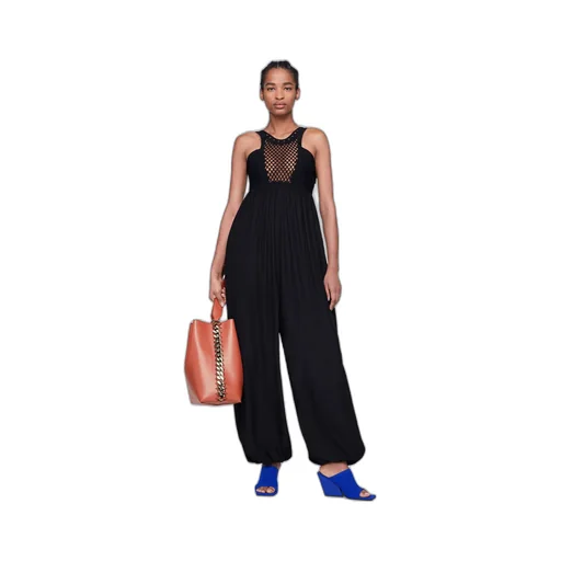 Mesh Panel Jumpsuit