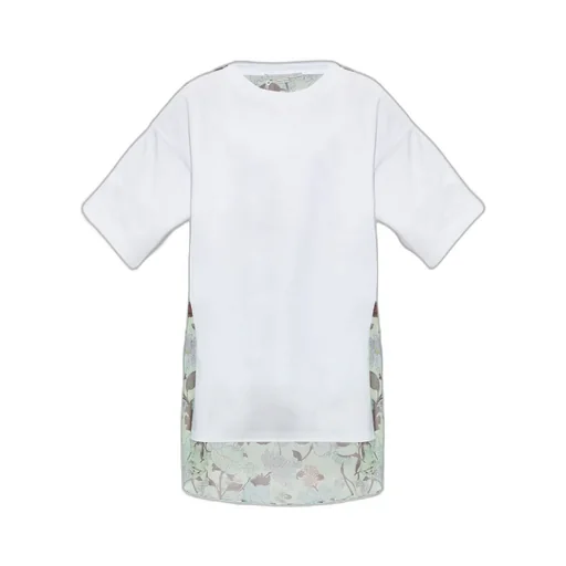 Floral Printed Panelled T-Shirt