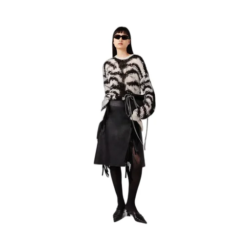 Fringed Midi Skirt