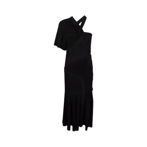 Single-Sleeve Midi Dress