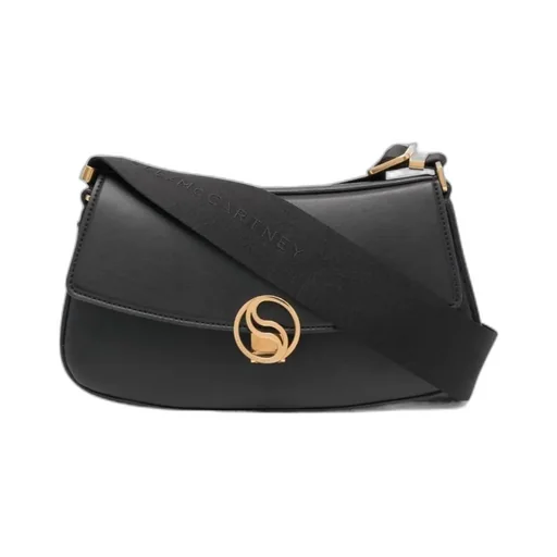 S-Wave Logo Plaque Fold-Over Shoulder Bag