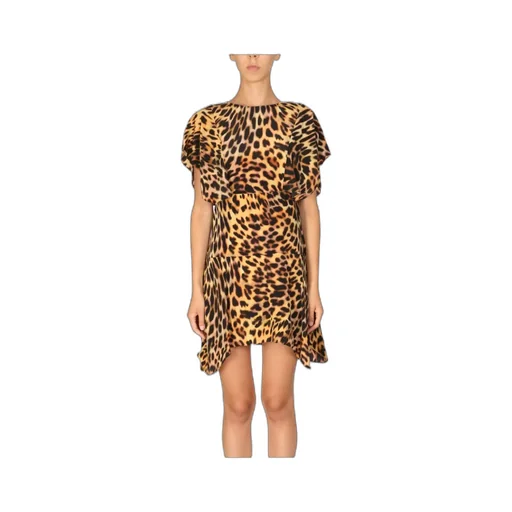 Logo Leopard Print Dress