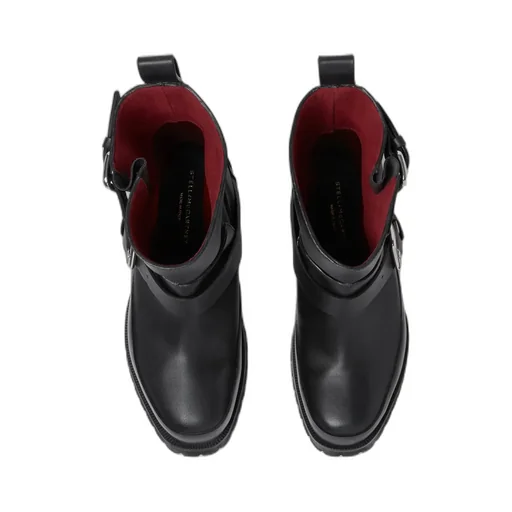 Trace Buckle-Strap Biker Boots