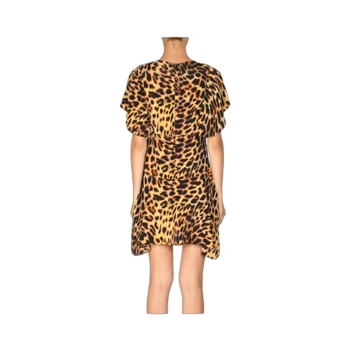 Logo Leopard Print Dress