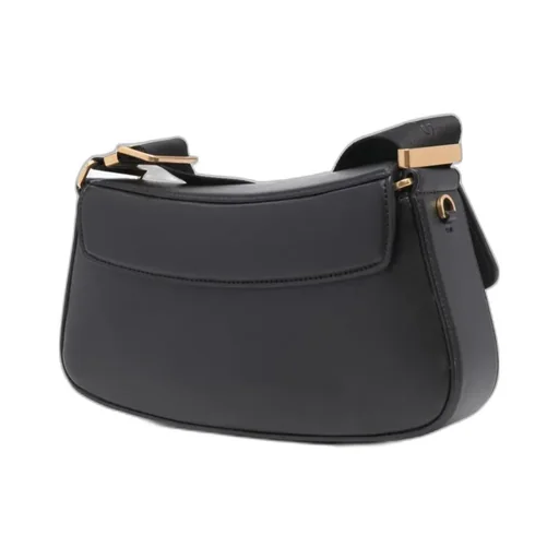 S-Wave Logo Plaque Fold-Over Shoulder Bag