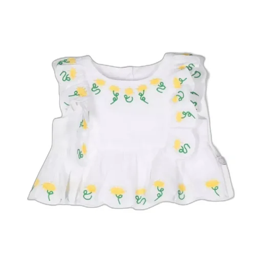 Floral Embroidered Ruffled Dress